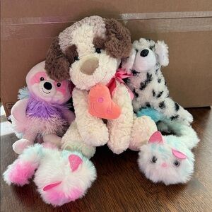 5 stuffed animals as shown in photos